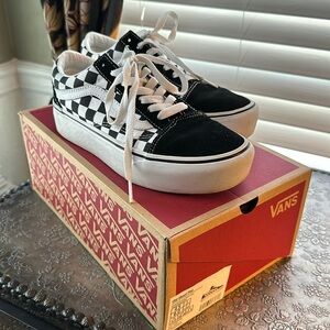 Vans Old Skool Plat checkerboard sneakers